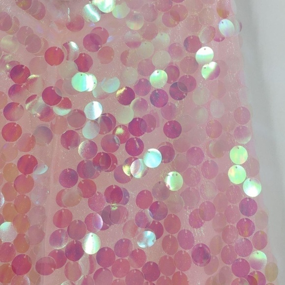 Eva Franco sold at Anthropology adorable pink chunky sequin skirt Brand NEW! - Picture 10 of 12